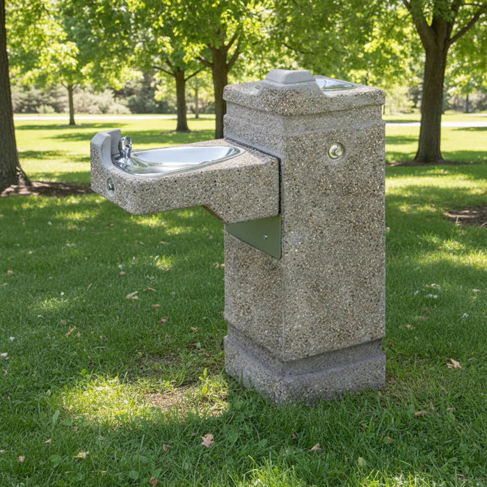 Vandal Resistant Concrete Drinking Fountains For Parks - The Fountain Direct 