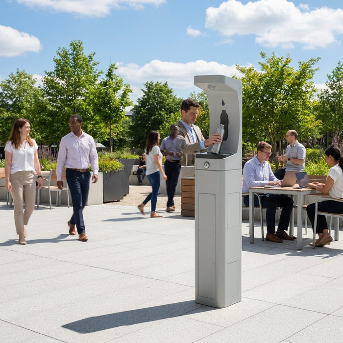 Bottleless water cooler for co-working spaces