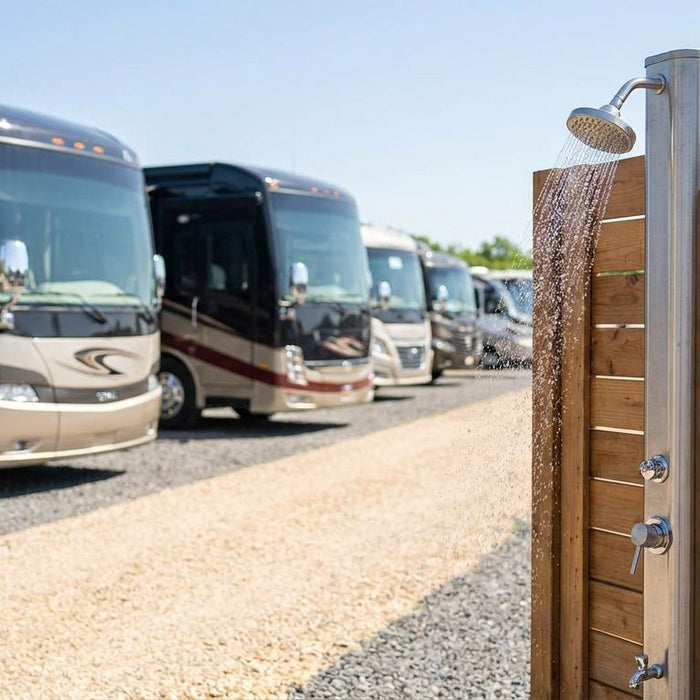 Best outdoor shower for RV dealership demo lots