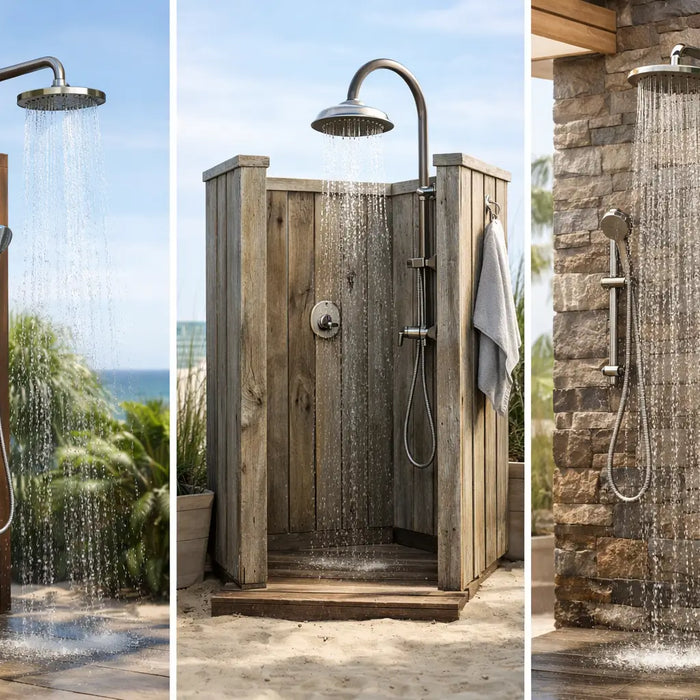 How to Choose Outdoor Shower Units - The Fountain Direct