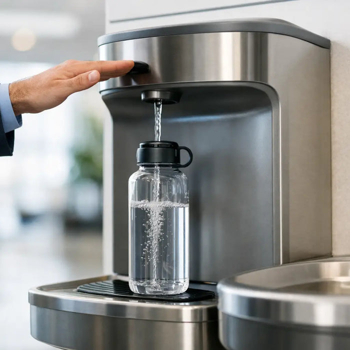 Choosing a Clean Hands Free Bottle Filler - The Fountain Direct