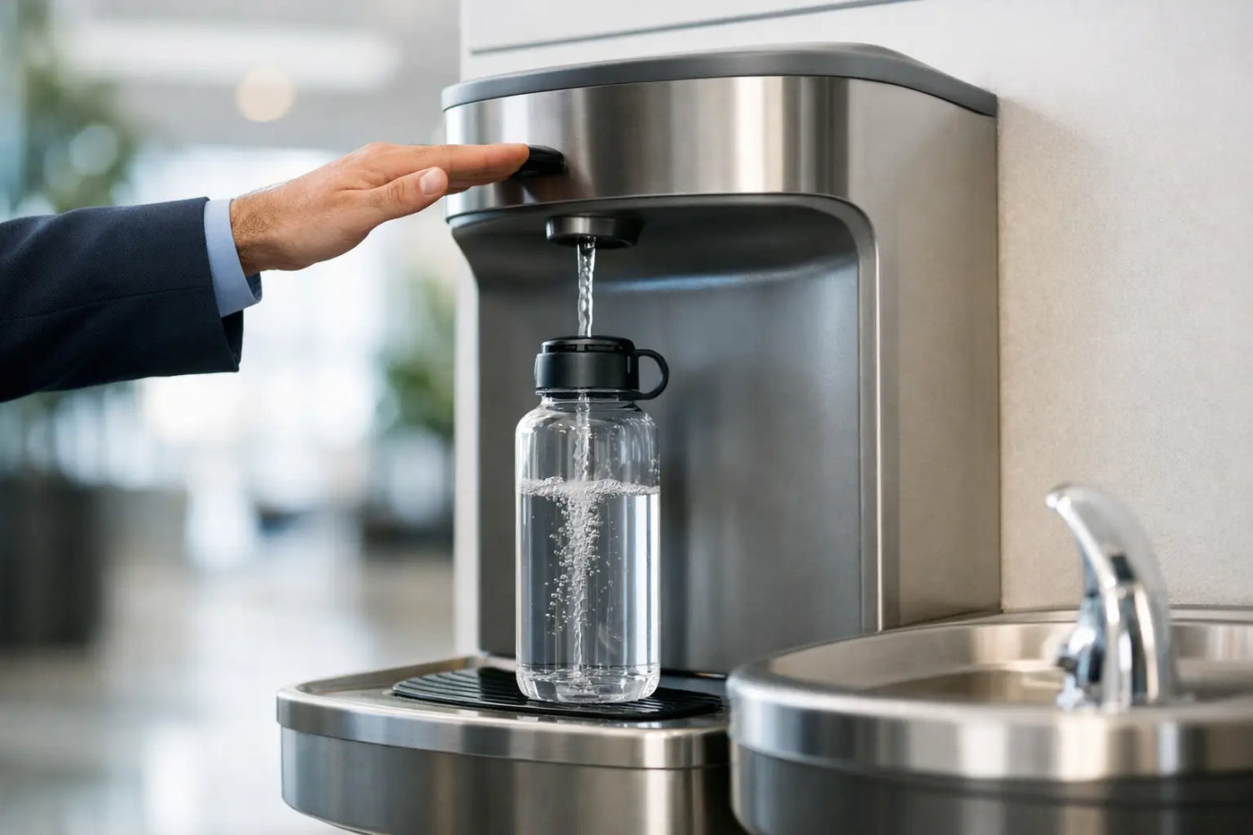Choosing a Clean Hands Free Bottle Filler - The Fountain Direct