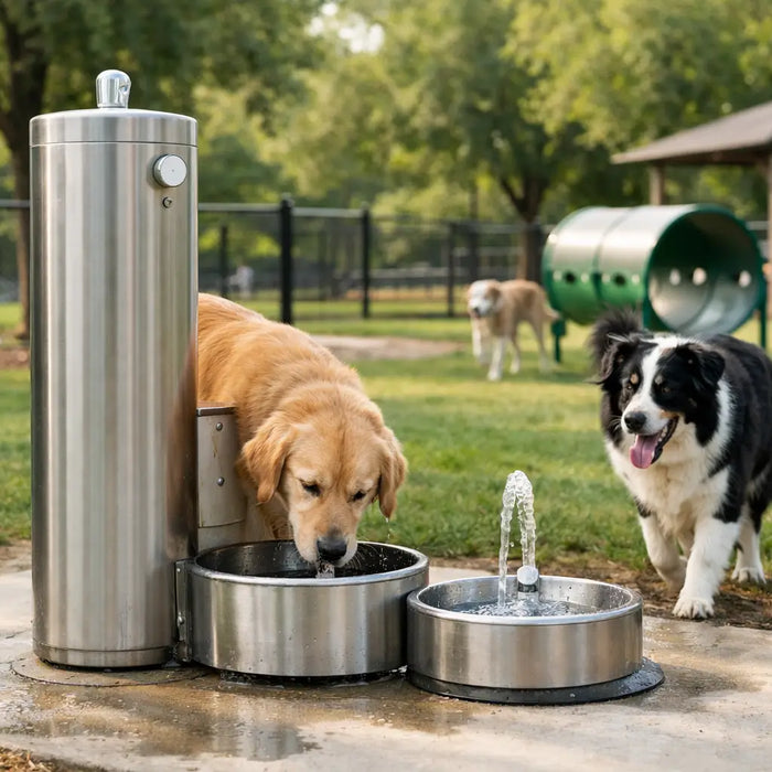 Choosing a Dog Park Water Station - The Fountain Direct