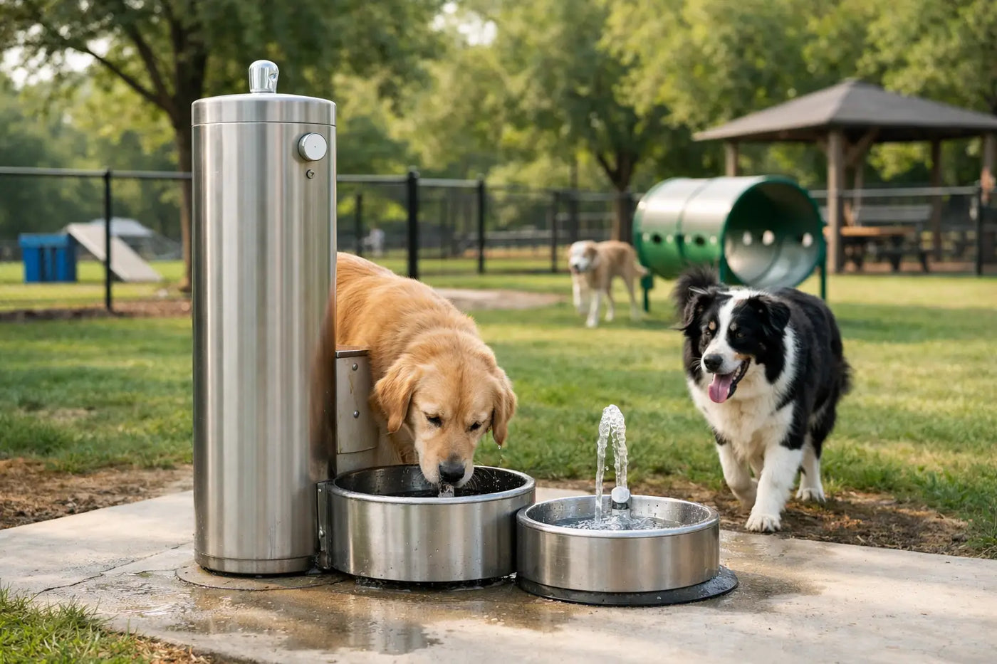 Choosing a Dog Park Water Station - The Fountain Direct