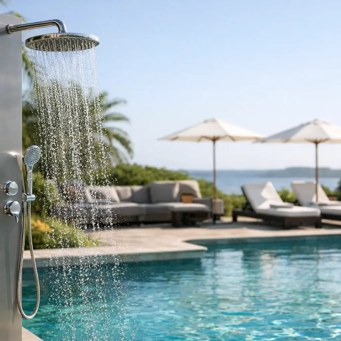 How to Size Pool Shower for Your Site - The Fountain Direct