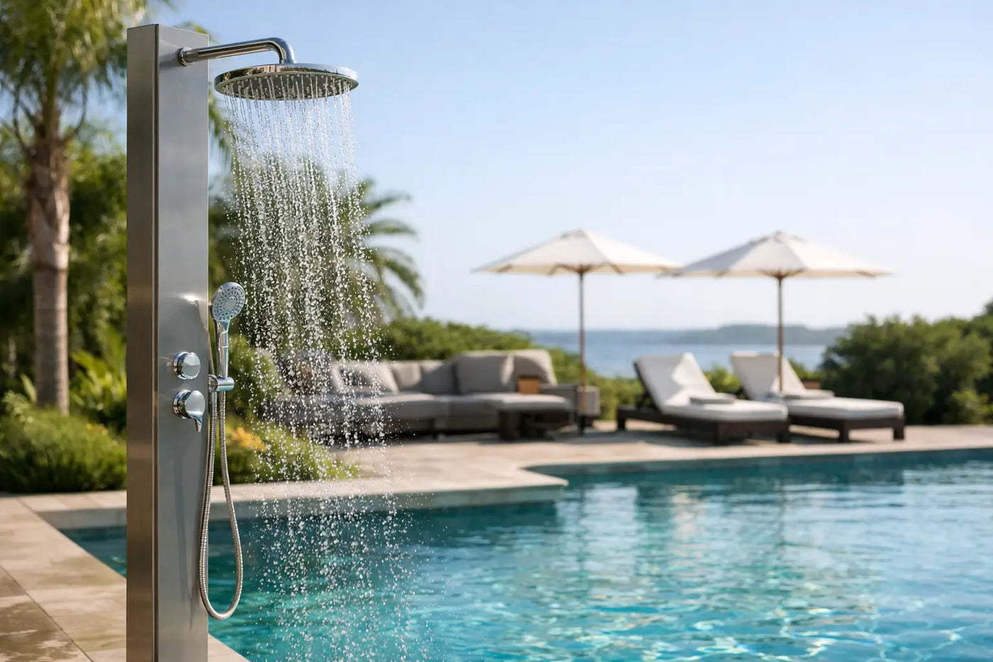 How to Size Pool Shower for Your Site - The Fountain Direct