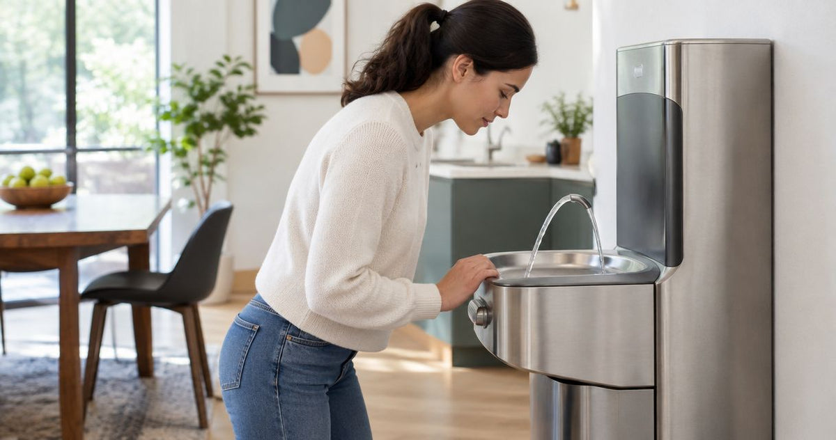 Can a home use a commercial-grade drinking fountain?