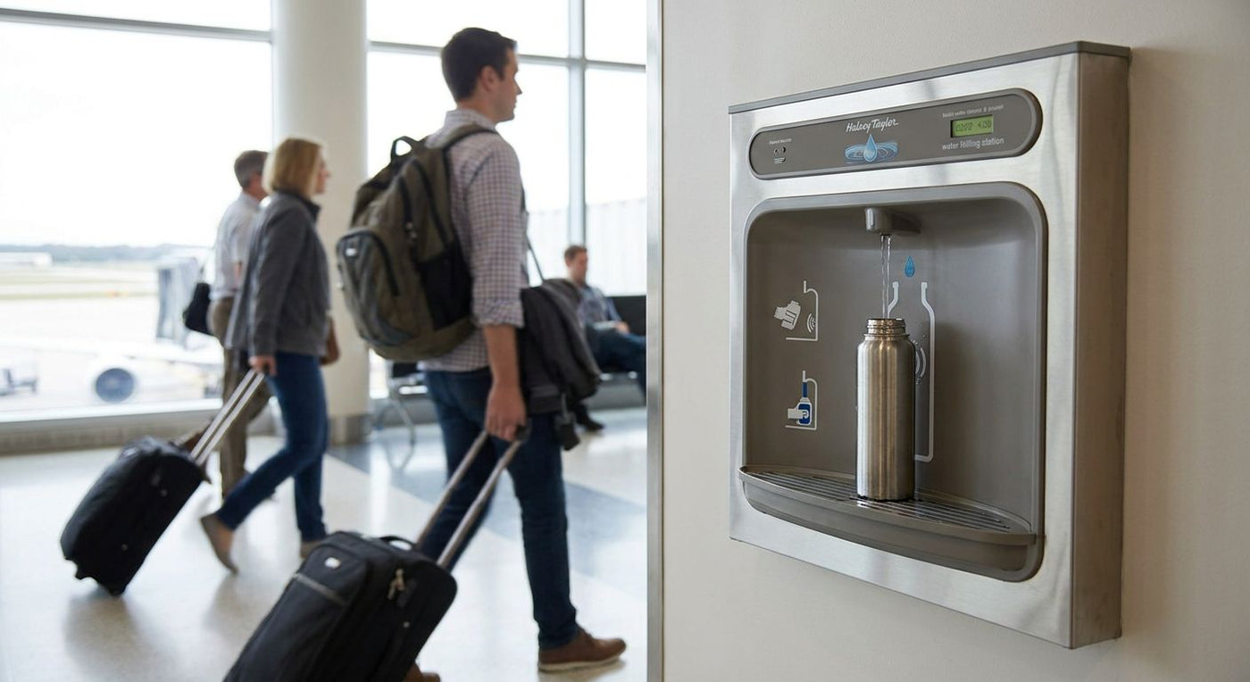 Halsey Taylor bottle filler for airports