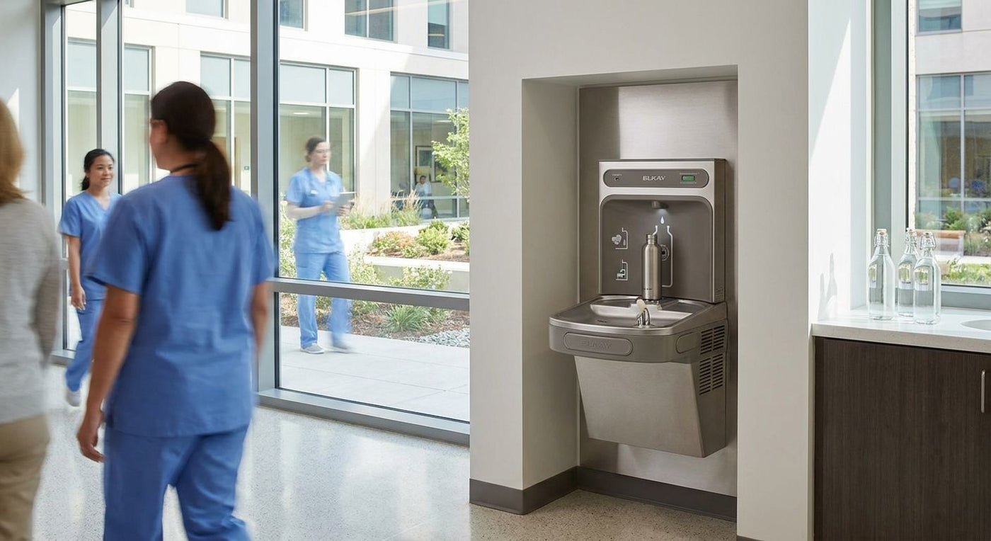 Elkay drinking fountain for hospitals