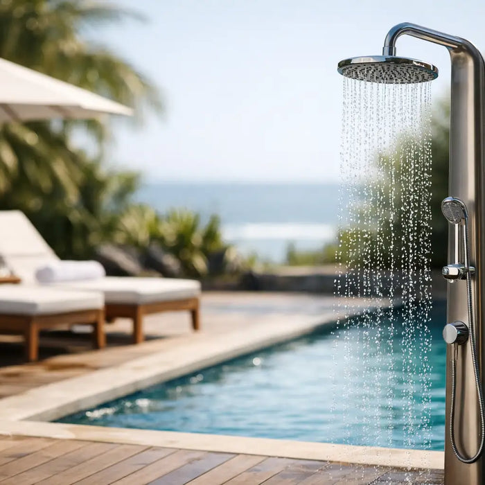 How to Choose Pool Deck Shower - The Fountain Direct