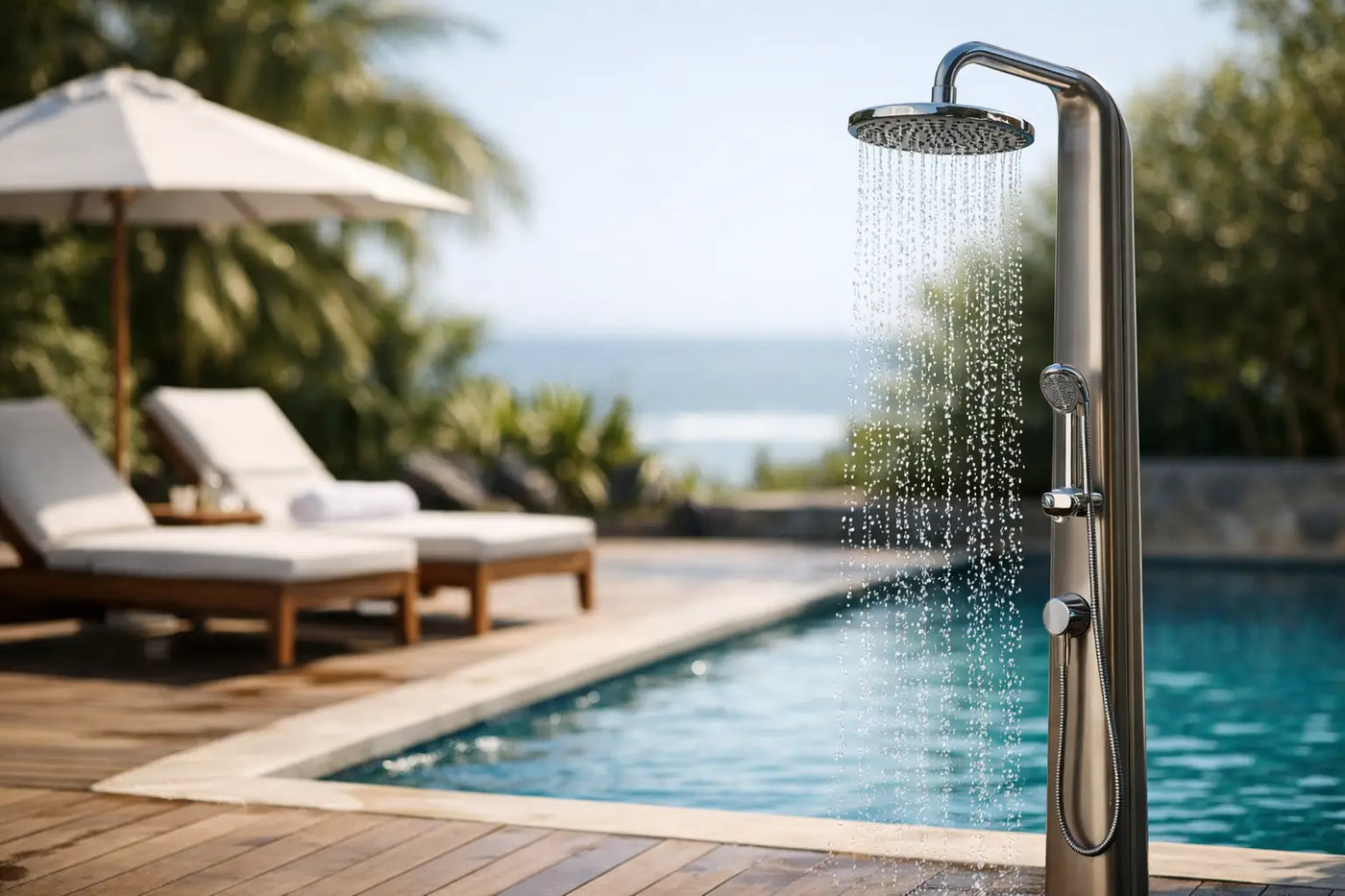 How to Choose Pool Deck Shower - The Fountain Direct