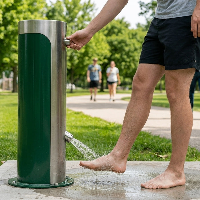 How to choose a vandal resistant outdoor foot shower