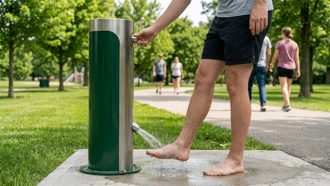 How to choose a vandal resistant outdoor foot shower