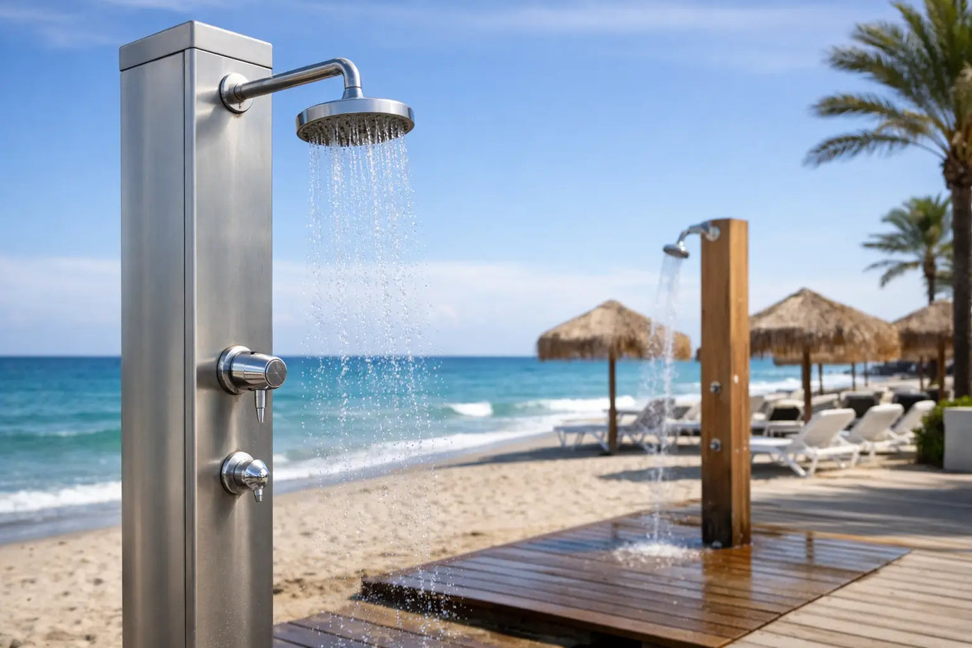 Choosing Commercial Beach Shower Fixtures - The Fountain Direct