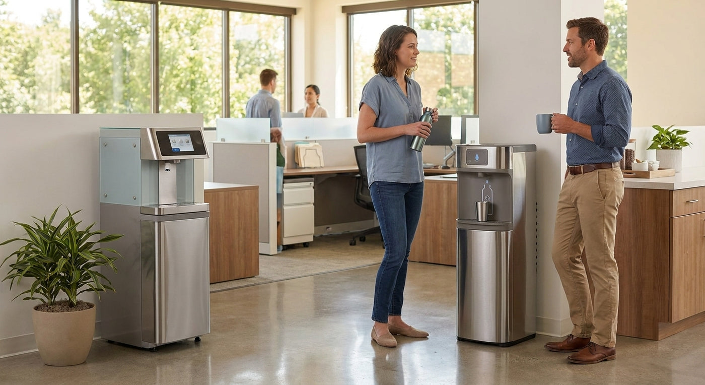 Office bottleless water cooler for break rooms