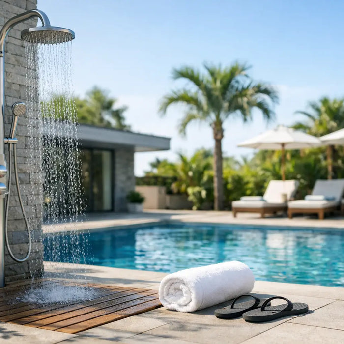 Pool Deck Shower Project Example: What to Specify