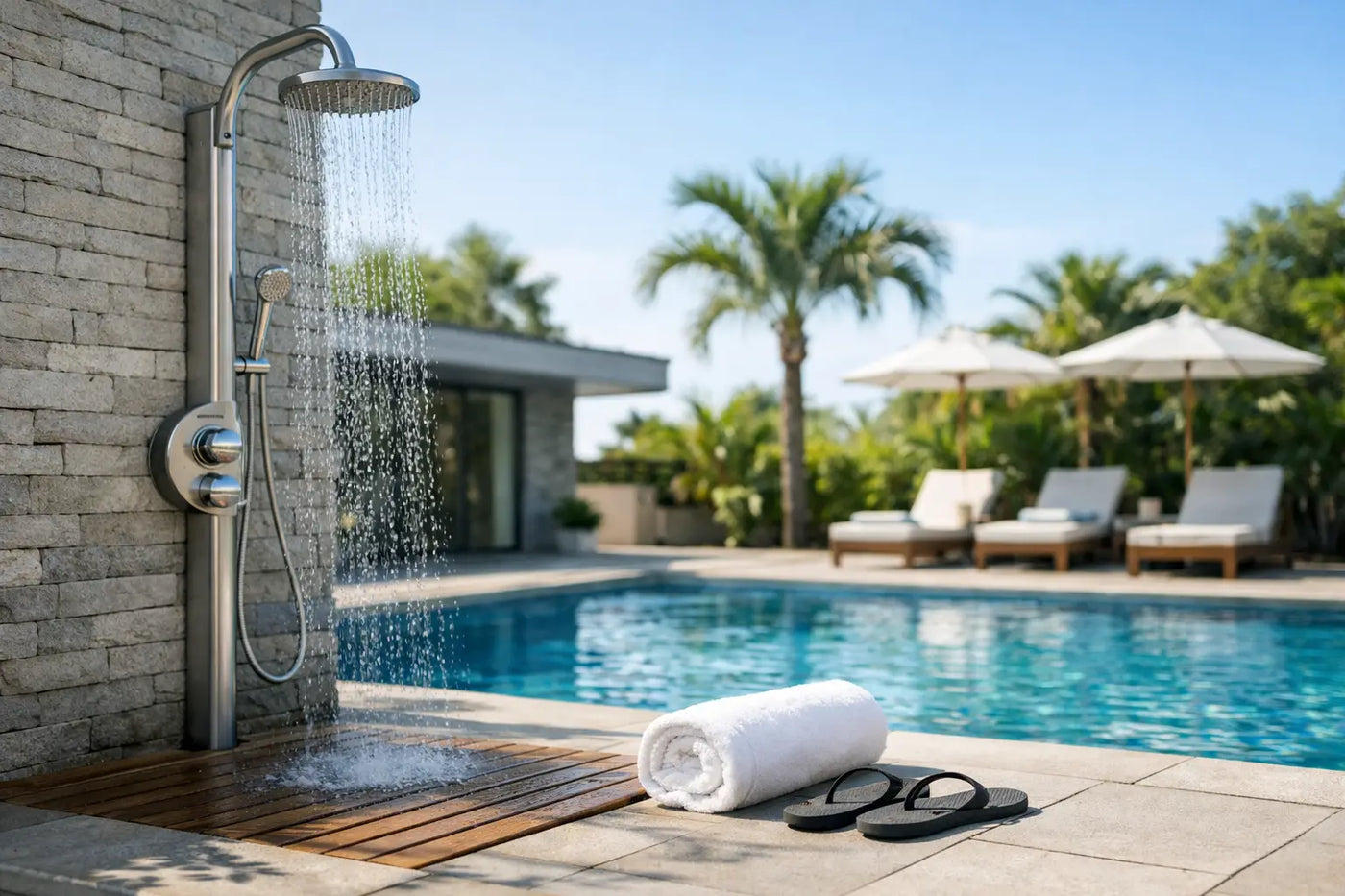 Pool Deck Shower Project Example: What to Specify