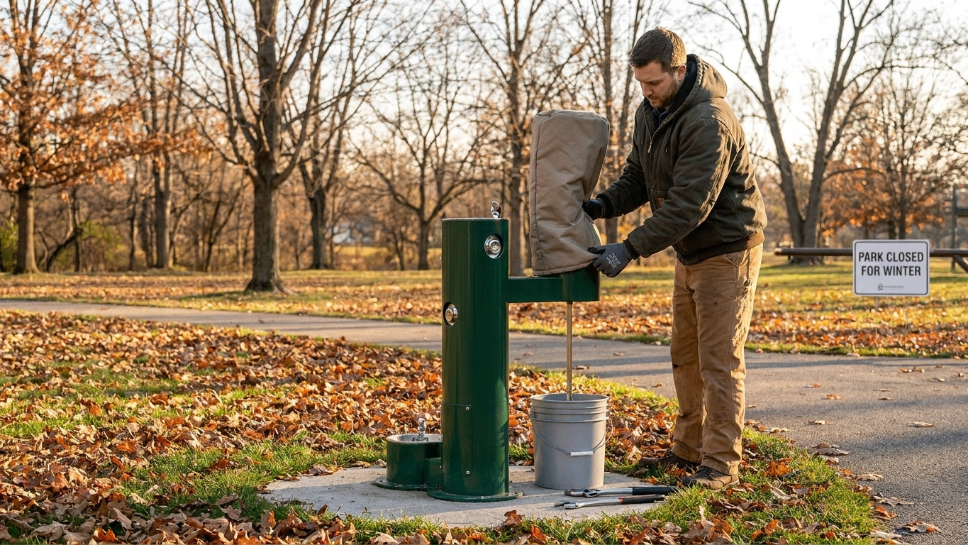 How to winterize an outdoor drinking fountain