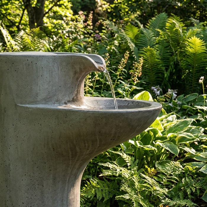 Concrete drinking fountain for botanical gardens