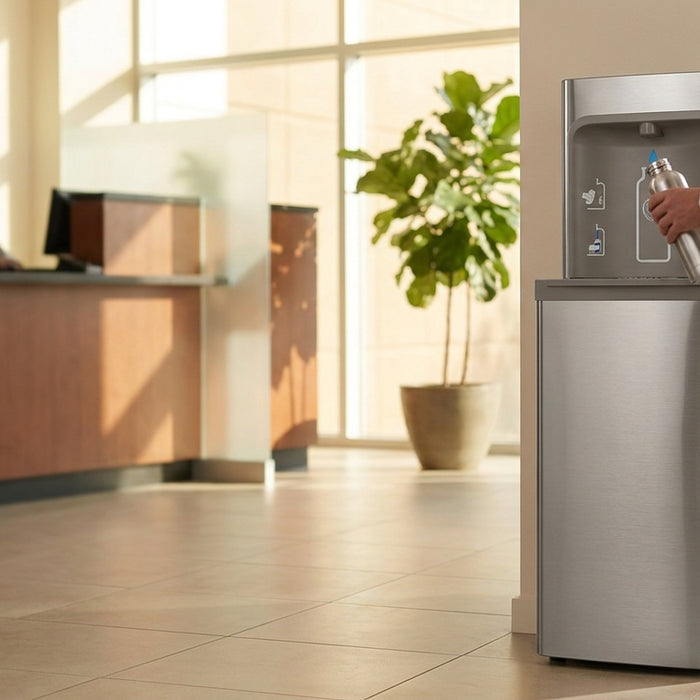 Drinking fountain for banks and financial branches