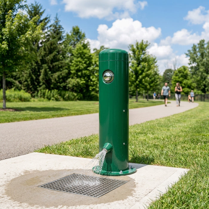 Foot shower with push button timer for public use