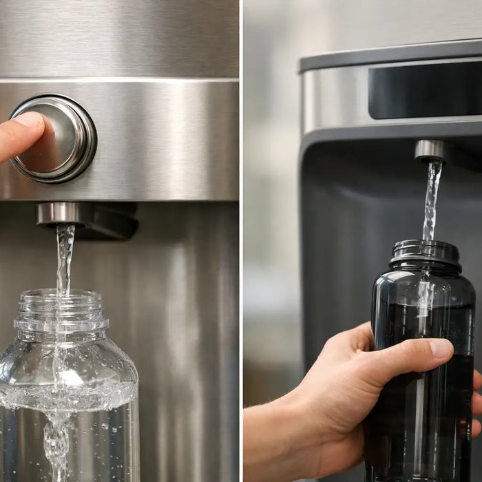 Pushbutton Versus Sensor Bottle Fillers