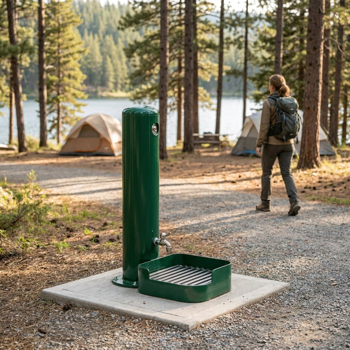 Foot washing station for campgrounds