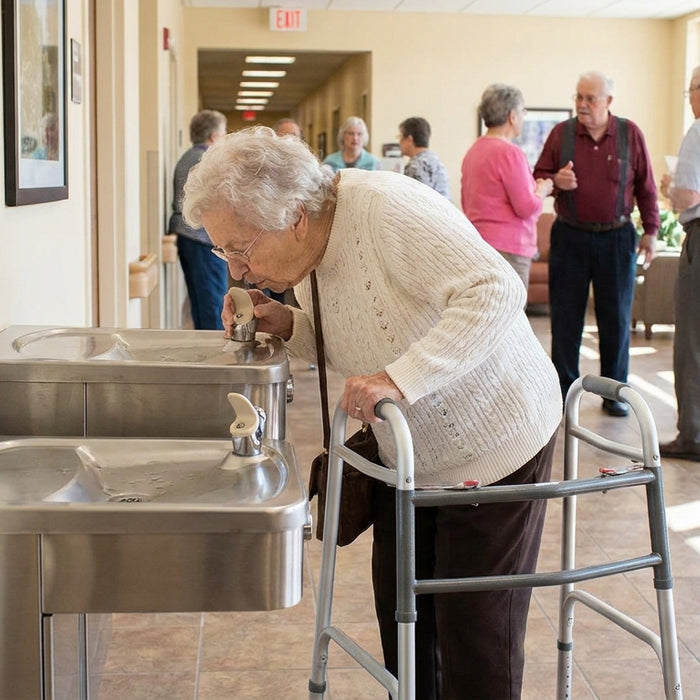 Drinking fountain for senior centers and adult day programs