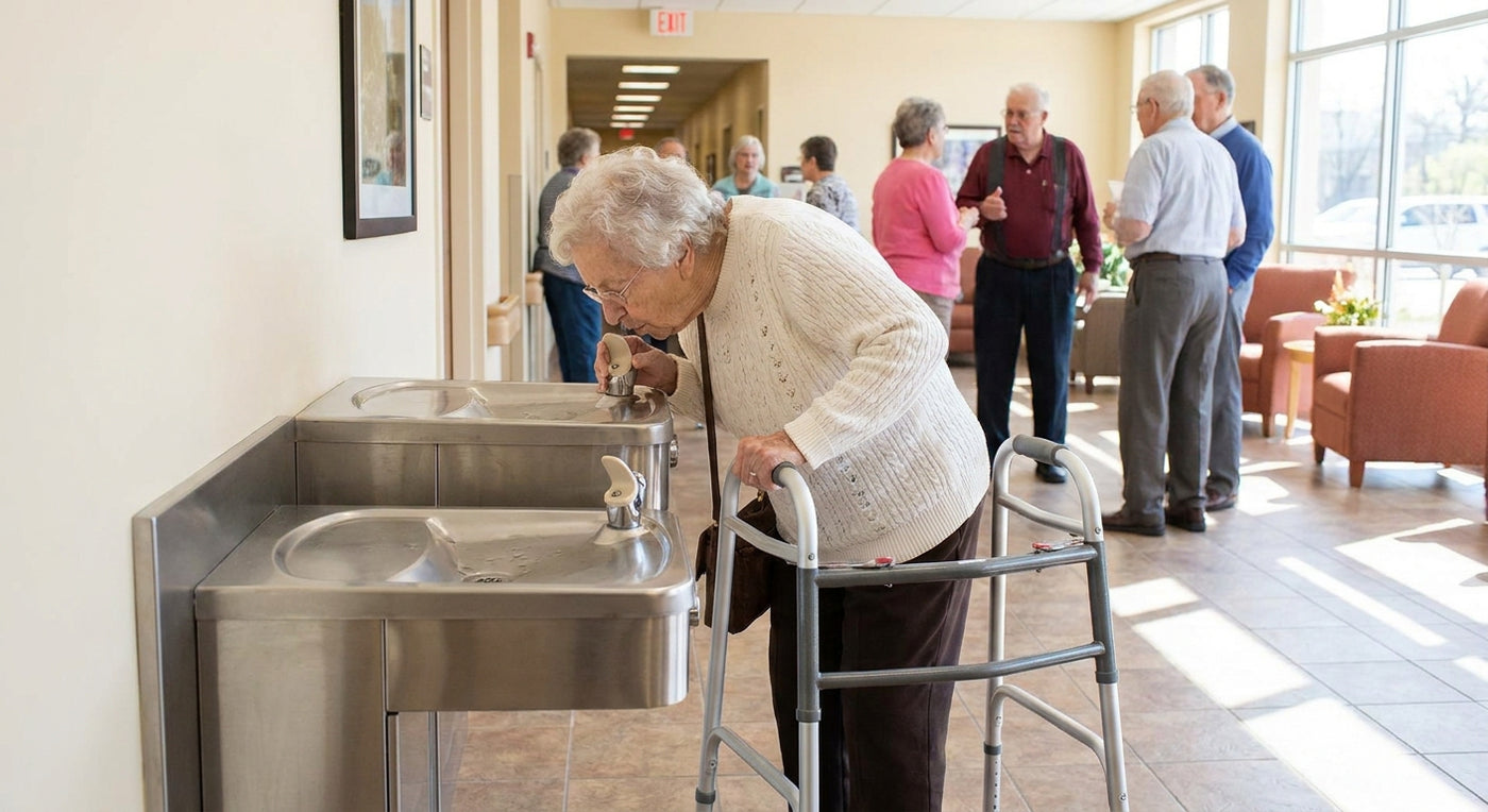 Drinking fountain for senior centers and adult day programs