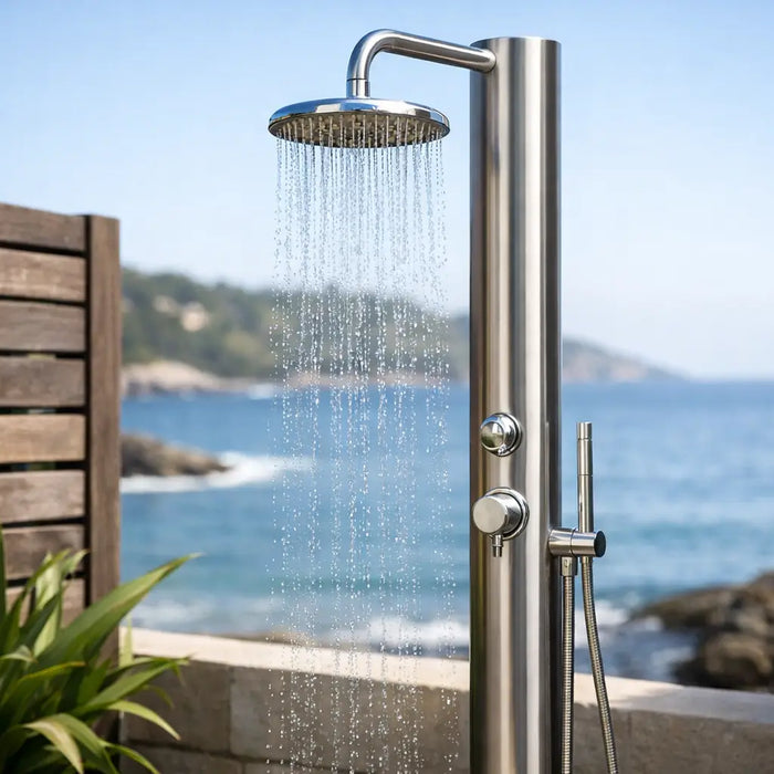 316 Marine Grade Stainless Steel Outdoor Shower - The Fountain Direct