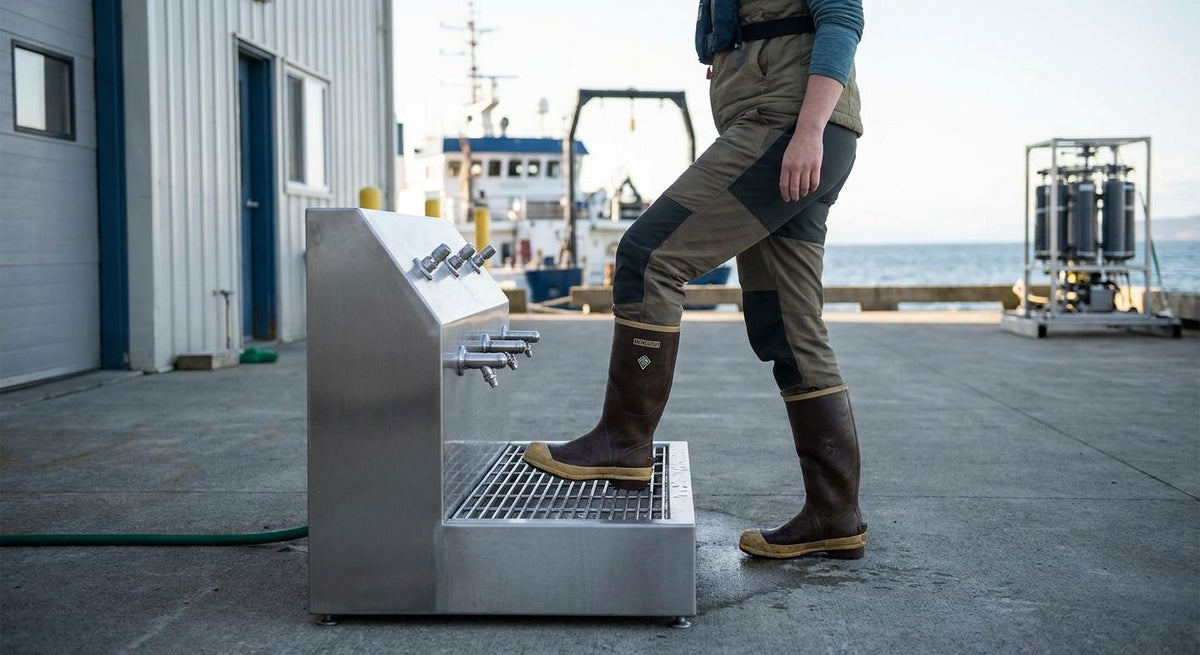 Best stainless steel foot wash station for marine research labs