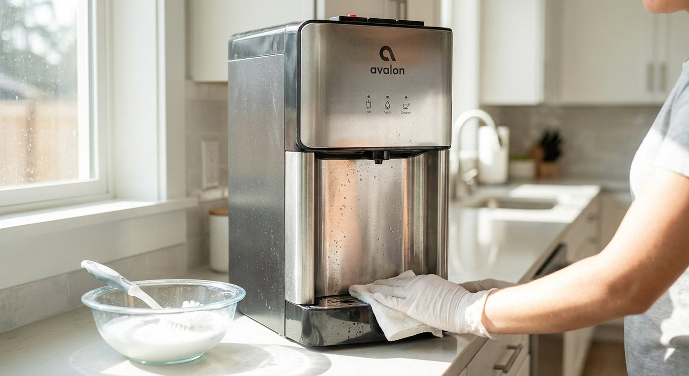 How to clean an Avalon bottleless water cooler