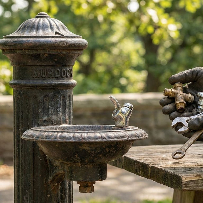 How to find replacement parts for a Murdock drinking fountain