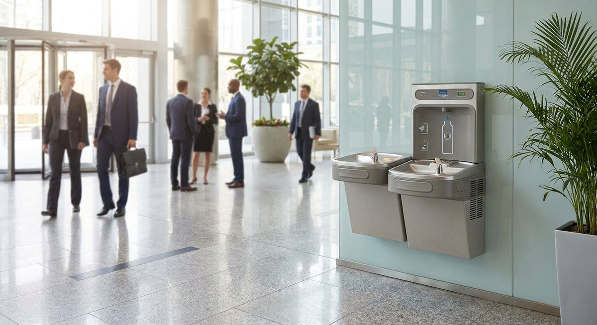 How to choose a drinking fountain for a corporate lobby