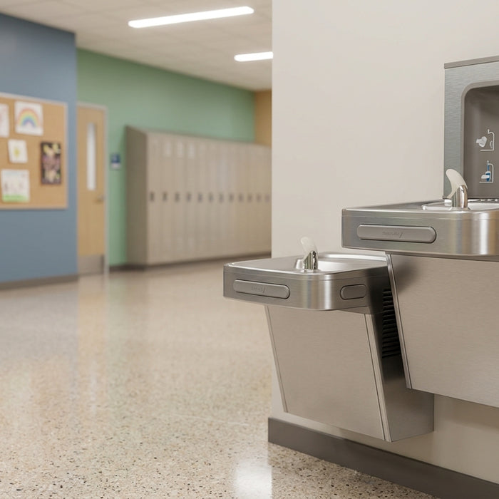 ADA compliant drinking fountain for schools