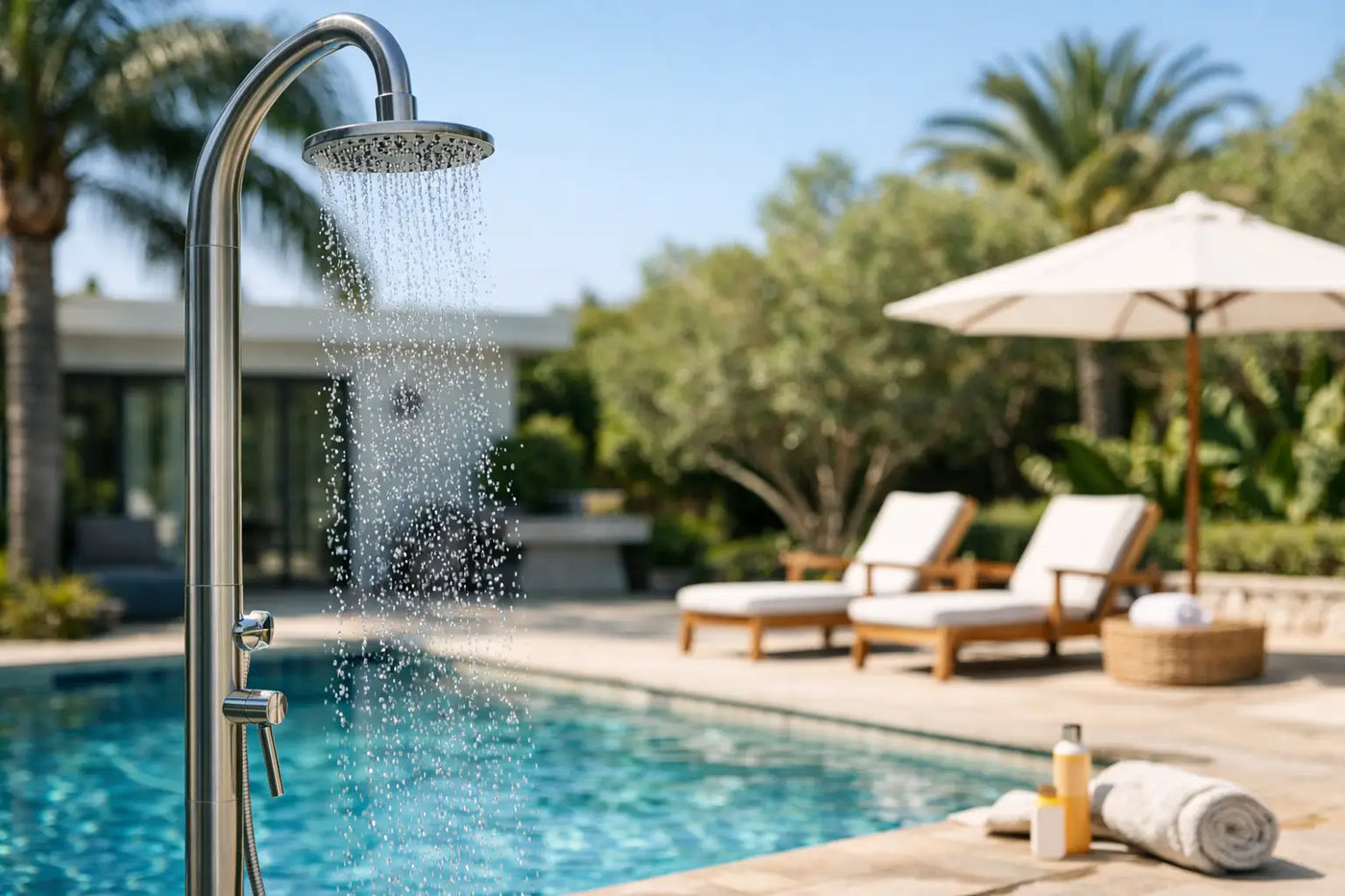 Buy Poolside Rinse Shower the Smart Way - The Fountain Direct