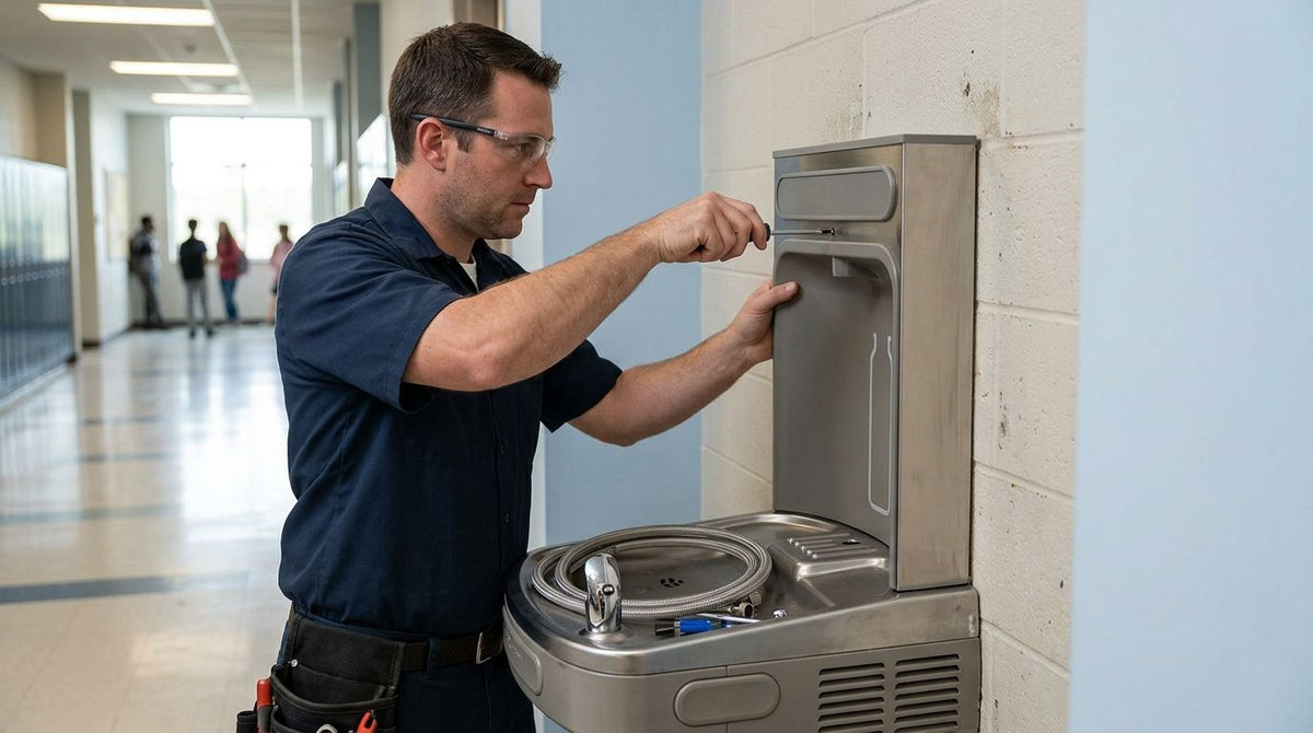 How to retrofit a bottle filler onto an existing drinking fountain
