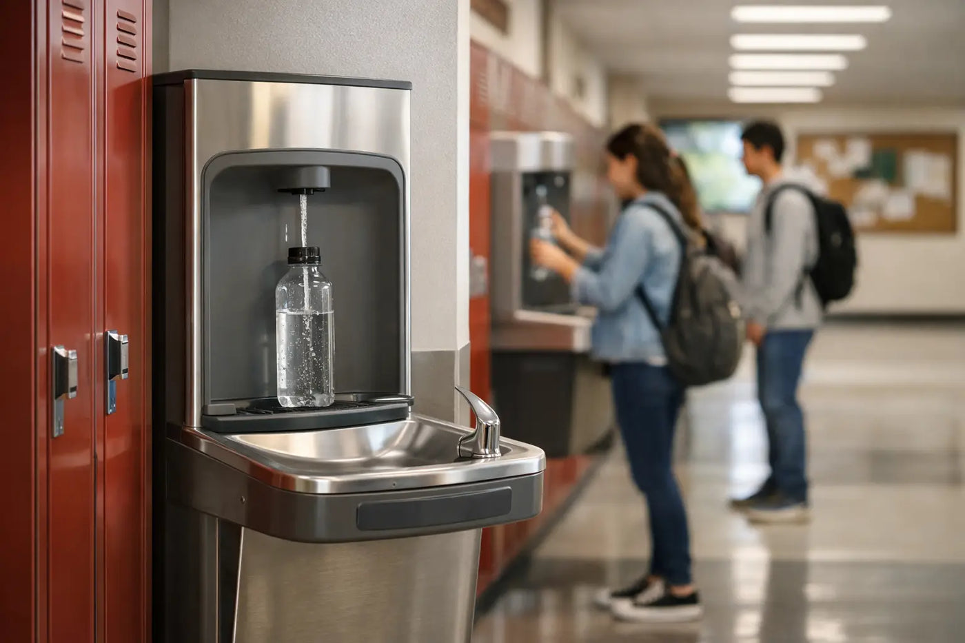 School Retrofit Bottle Filler Examples That Work