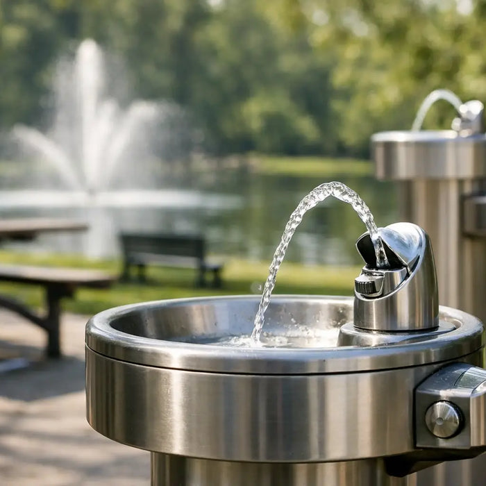 Tamper Resistant Park Fountains That Hold Up