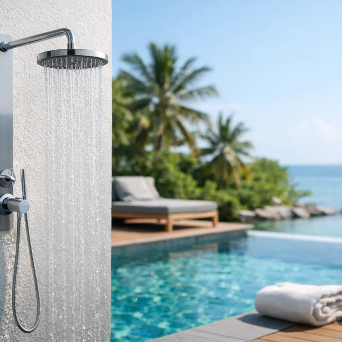 Wall Mounted Pool Shower Buying Guide - The Fountain Direct
