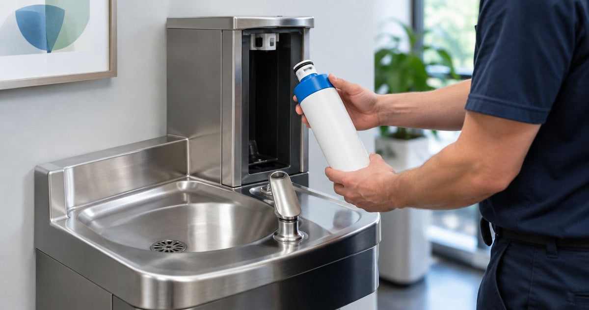 How long does an Elkay fountain filter cartridge last?