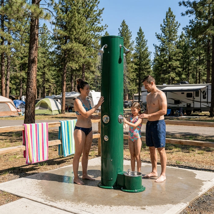 Commercial outdoor shower for campgrounds