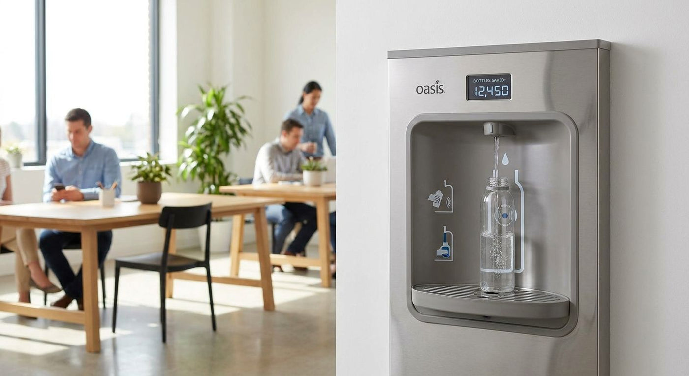 Oasis bottle filler for office buildings