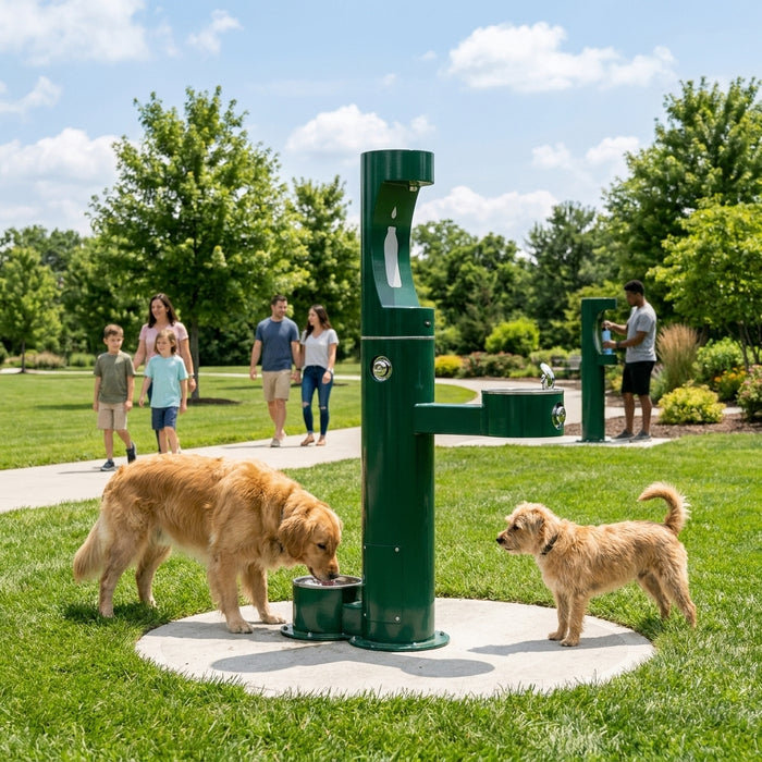 Outdoor drinking fountain for HOA communities