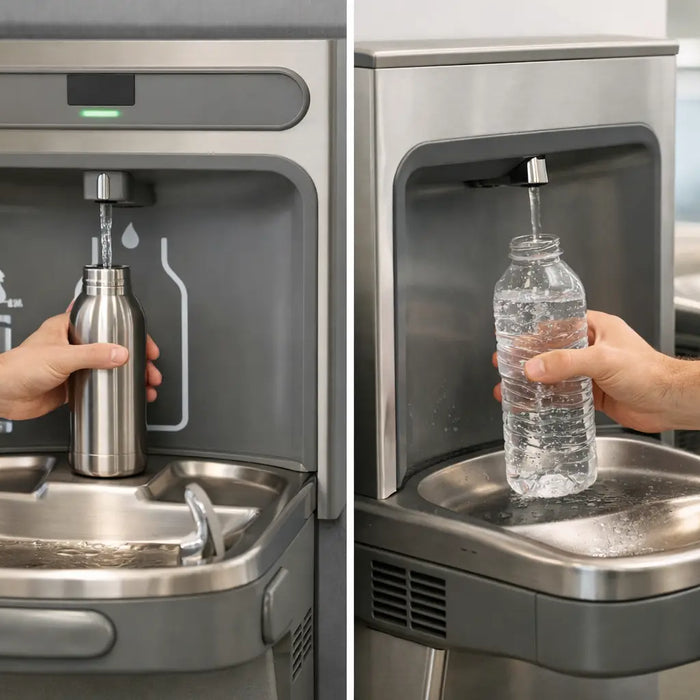 Filtered vs Unfiltered Bottle Stations - The Fountain Direct