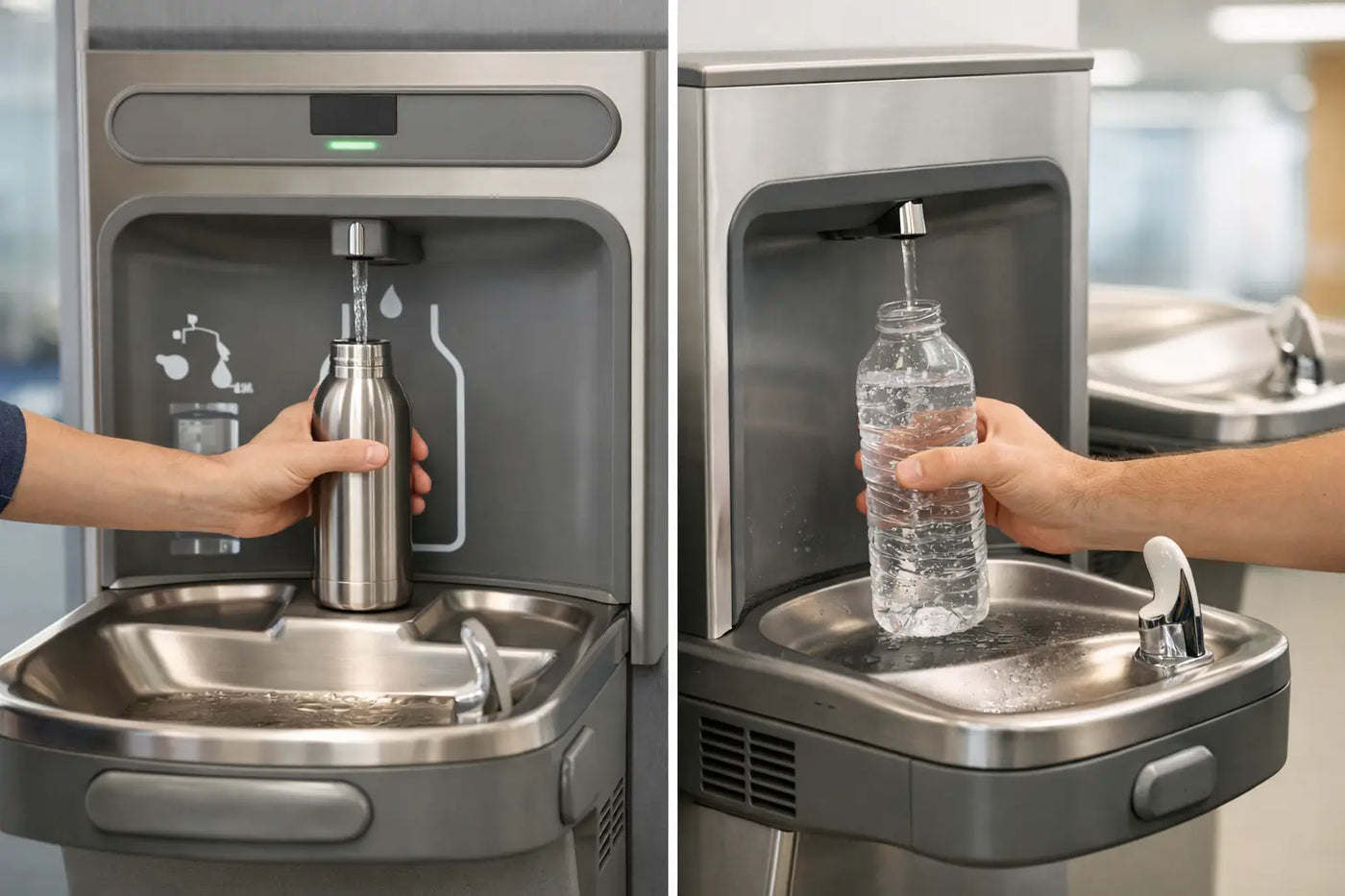 Filtered vs Unfiltered Bottle Stations - The Fountain Direct