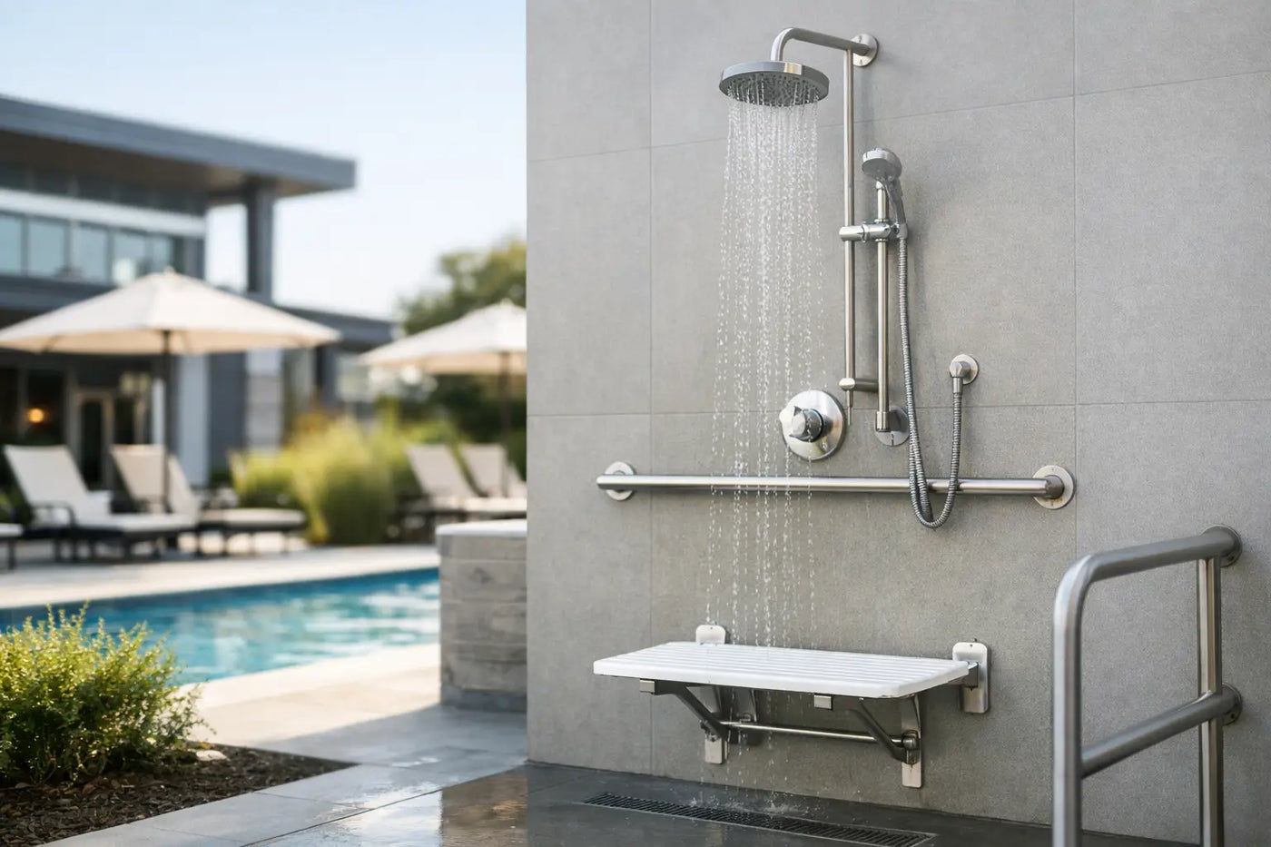 ADA Outdoor Shower FAQ for Commercial Buyers