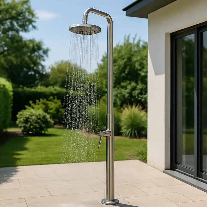 Stainless Steel Outdoor Shower Buying Guide - The Fountain Direct