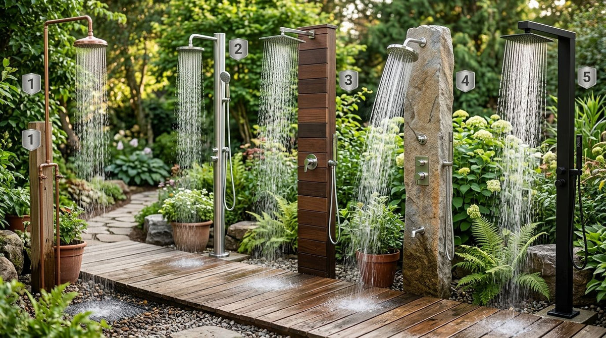 Outdoor showers ranked by water pressure in 2026