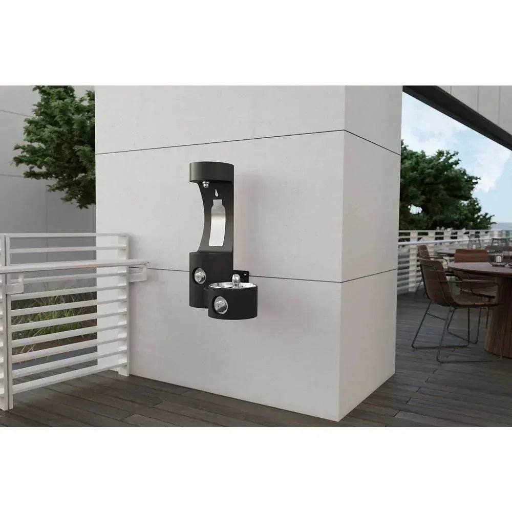 Outdoor Wall-Mounted Drinking Fountain + Bottle Filler - The Fountain Direct
